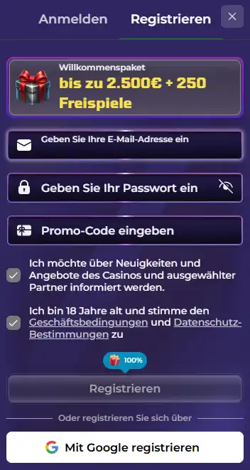 Luckycapone Anmeldung: Registrierung, Login und Konto
